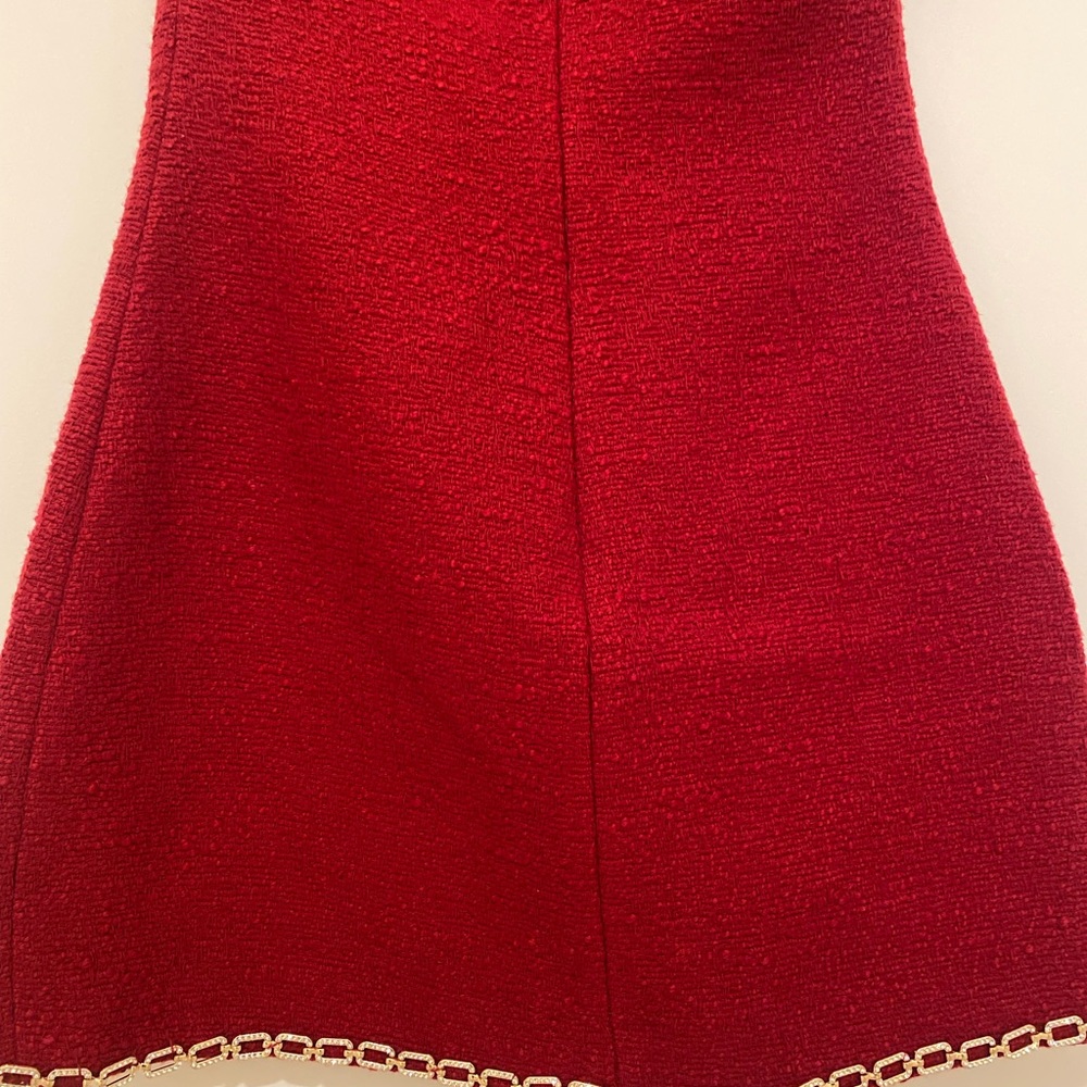 NWT ZARA Mini Asymmetric dress red - Picture 10 of 13